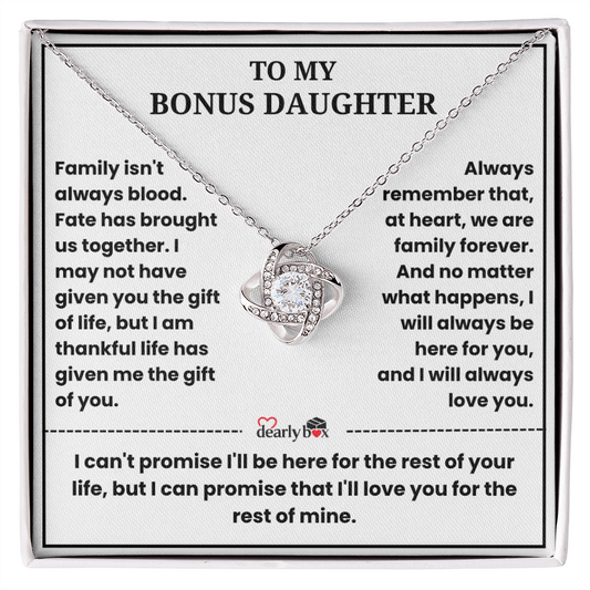 To My Bonus Daughter - "My Family Forever" Necklace
