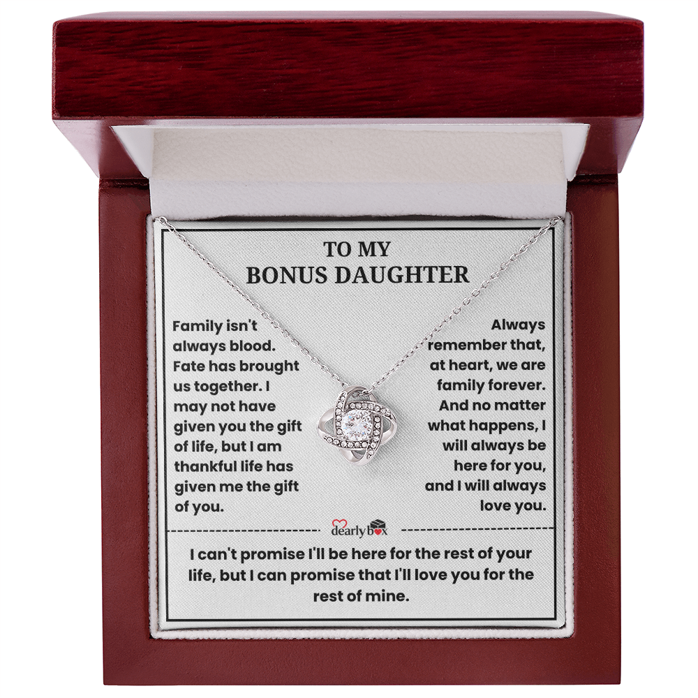 To My Bonus Daughter - "My Family Forever" Necklace