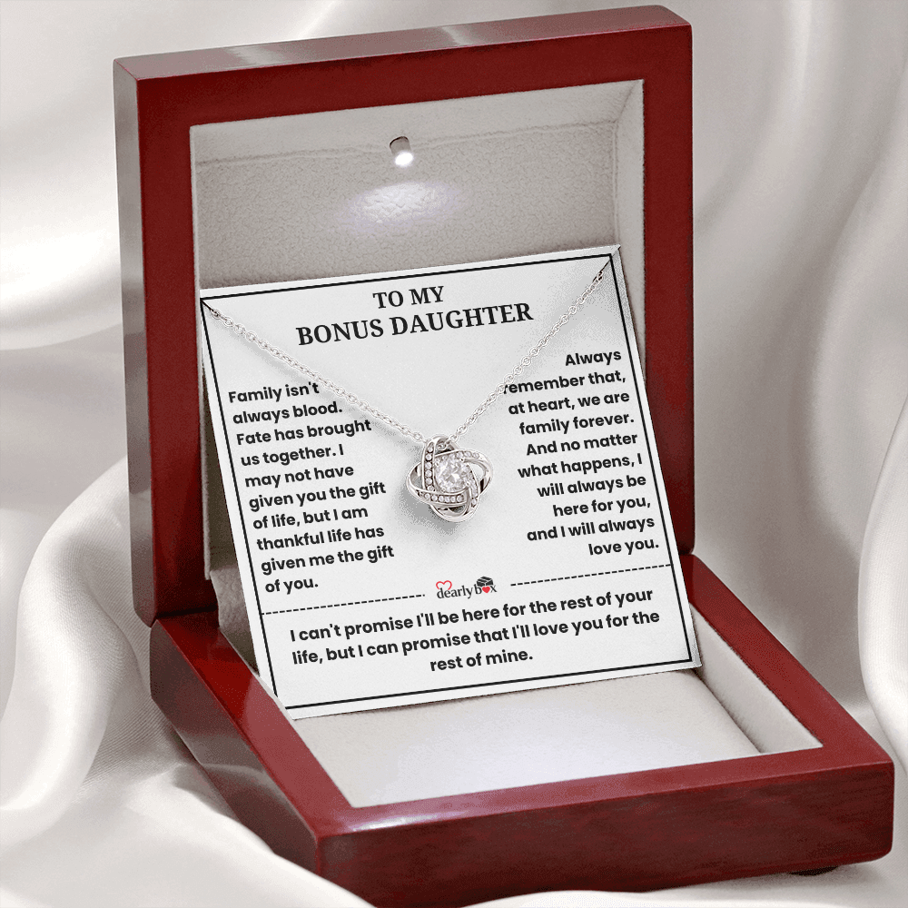 To My Bonus Daughter - "My Family Forever" Necklace